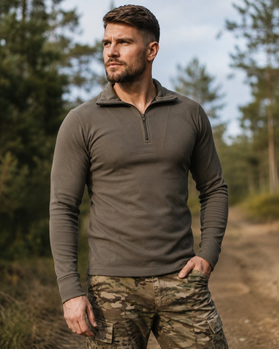 Blochl Brand Militaire stijl Jersey Shirts Thermal High Neck Undershirts Nieuw