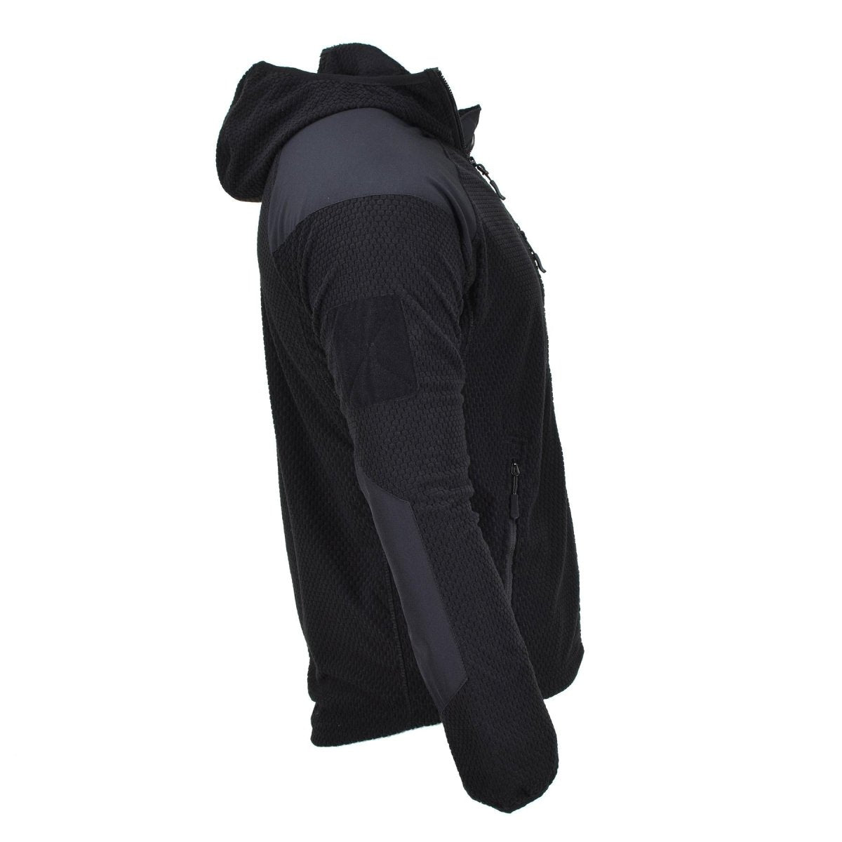 Blochl Brand Militaire stijl Thermal Jacket Fleece Hooded Hooded Black Nieuw