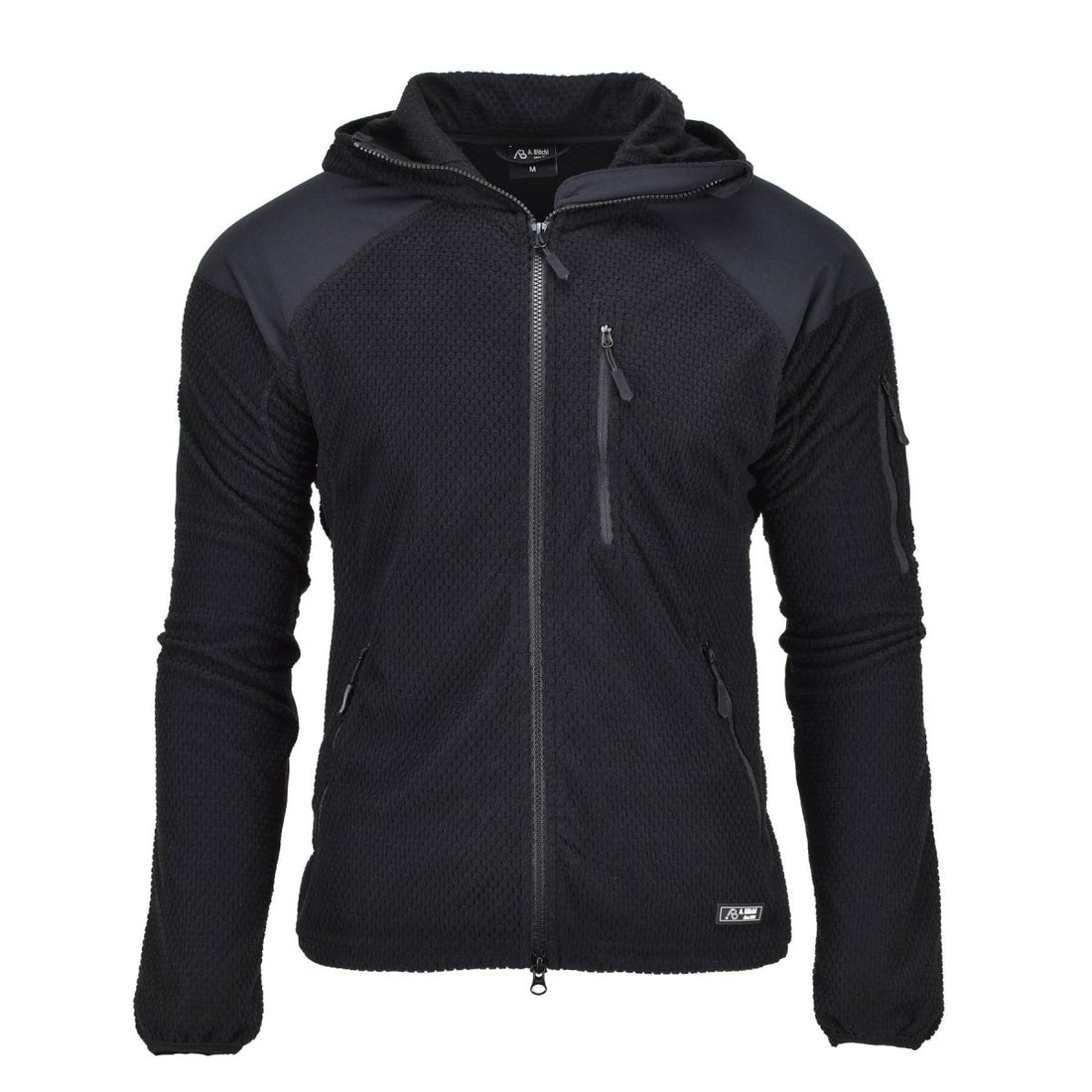 Blochl Brand Militaire stijl Thermal Jacket Fleece Hooded Hooded Black Nieuw