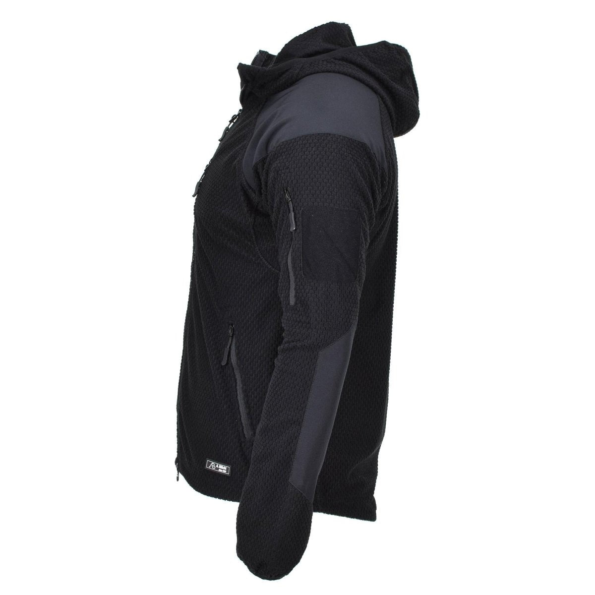 Blochl Brand Militaire stijl Thermal Jacket Fleece Hooded Hooded Black Nieuw