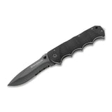 BOKER Black Spear zakmes zwart gecoat 440A roestvrijstalen aluminium handgreep