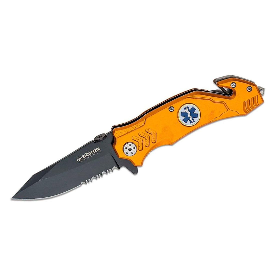 Boker Brand opvouwbaar zakmes EMS Rescue RVS 440A glasbreker