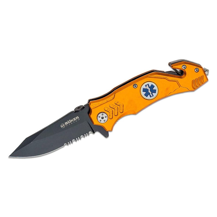 Boker Brand opvouwbaar zakmes EMS Rescue RVS 440A glasbreker - GoMilitar