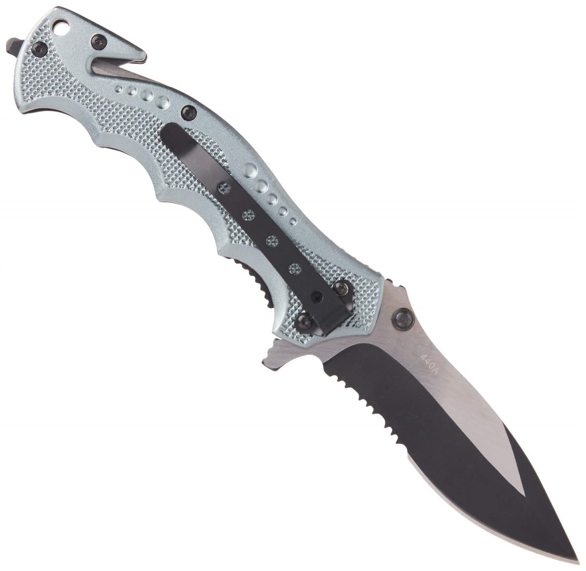 Boker Brand opvouwbaar zakmes Hero grijs RVS 440A aluminium handgreep