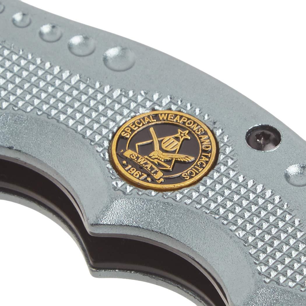 Boker Brand opvouwbaar zakmes Hero grijs RVS 440A aluminium handgreep
