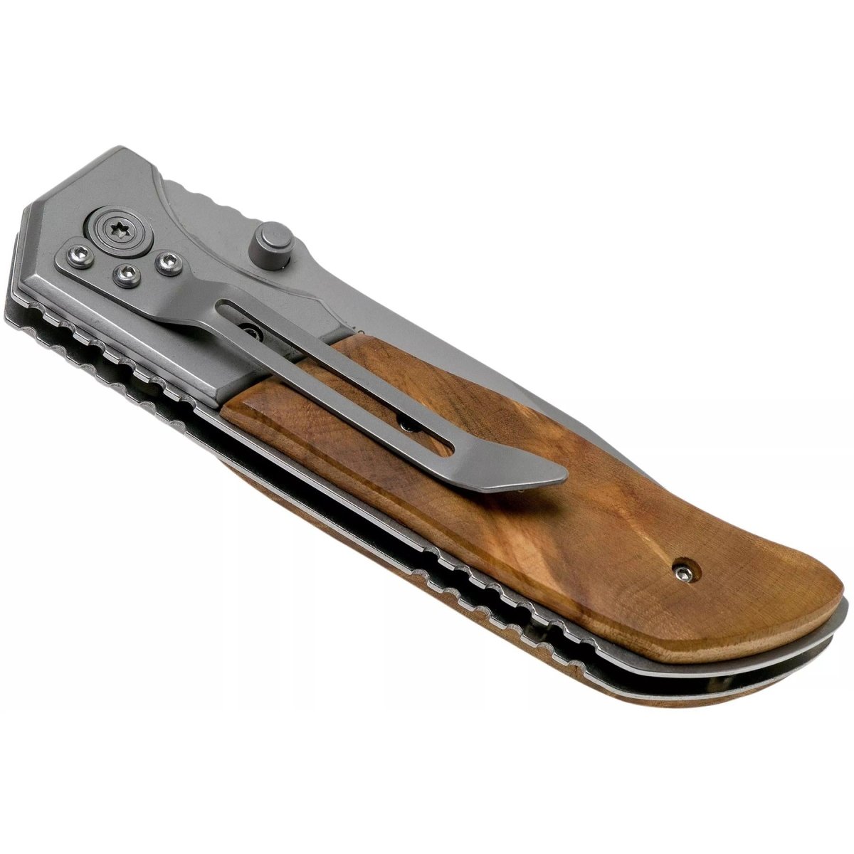 Boker Brand Forest Ranger zakmes opvouwbaar houten handvat 7Cr17MoV staal