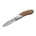 BOKER Caveman Steel zakmes 440A ongecoat staal versierd houten handvat