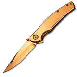 Boker Gold vingervouwzakmes geanodiseerd RVS 440A linerlock
