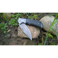 BOKER Grey Eminence Zakmes opvouwbaar compact zwart micarta handvat 440A staal