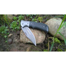 BOKER Gray Eminence Pocket knife folding compact black micarta handle 440A steel - GoMilitar