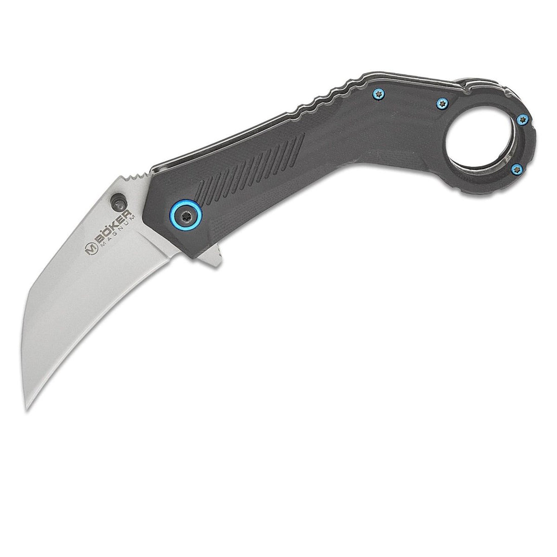 Boker Magnum Velcon tactisch zakmes Hawkbill 440C Stalen lemmet G10 handvat