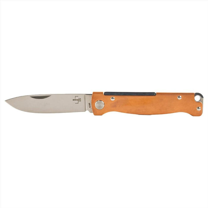 Boker Plus Atlas opvouwbaar zakmes met 12C27 stalen lemmet en koperen handvat, slank ontwerp voor dagelijks gebruik