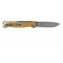Boker Plus Atlas Slipjoint Pocket Knife Satin Finished Drop Point Brass Handle - GoMilitar