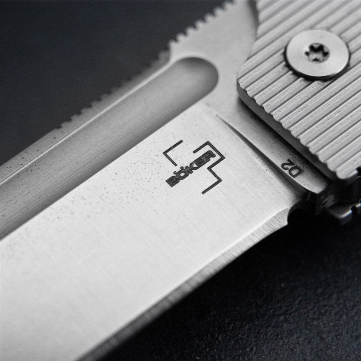 Boker Plus BabyX Opvouwbaar Zakmes D2 Lemmet RVS Handgreep Grijs