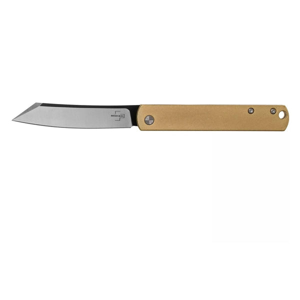 Boker Plus Zenshin 42 Brass Pocket Knife 440C Stainless Steel Folding EDC Knife - GoMilitar