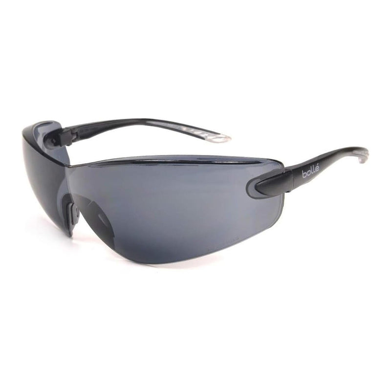 Bolle COBRA Wraparound Safety Glasses Smoke Lens Lightweight UV Protection - GoMilitar
