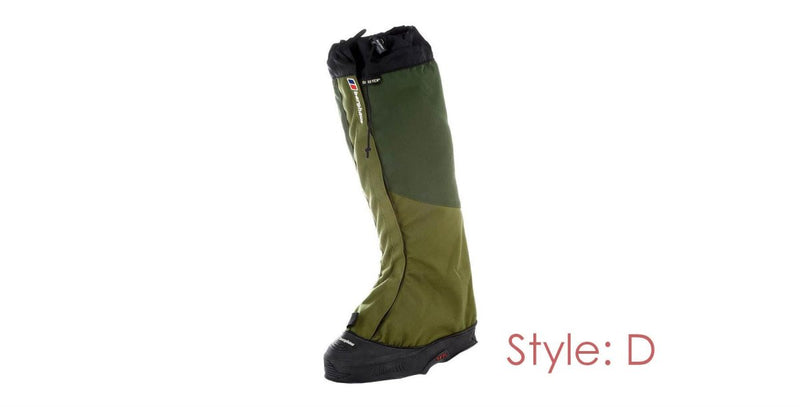 Berghaus Yeti Gore-Tex waterproof winter hiking gaiters in olive drab with durable rubber rand and full front closure.