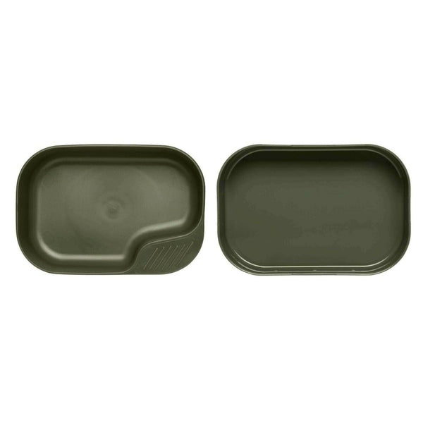 Brand Swedish Wildo camp a box only Olive green camping kit plates lightweight - GoMilitar