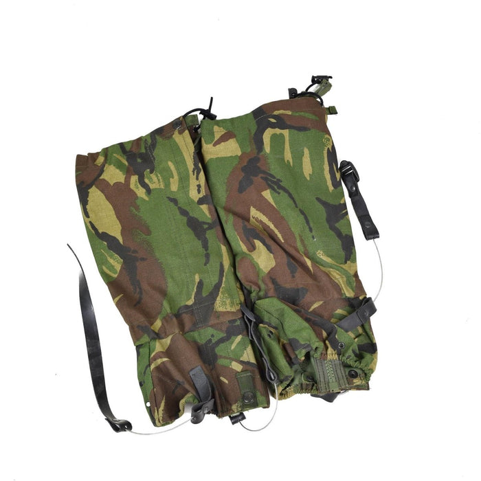 Britse legerbeenkappen in DPM Woodland-camouflage met staaldraadbanden en duurzame Cordura-stofbescherming