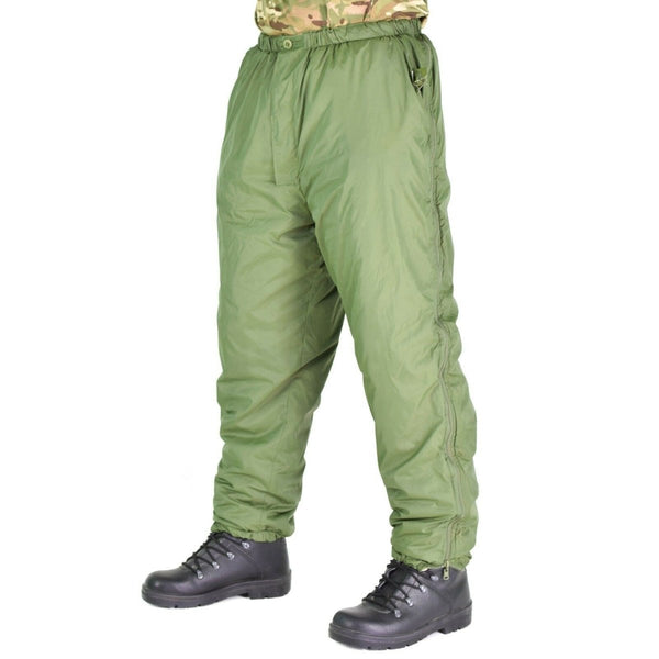British army thermal reversible pants in green, designed for cold weather and extreme outdoor conditions.