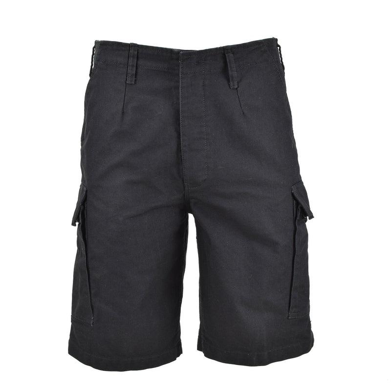 MIL-TEC merk Duitse legerstijl zwarte voorgesproken Moleskin Bermuda militaire shorts