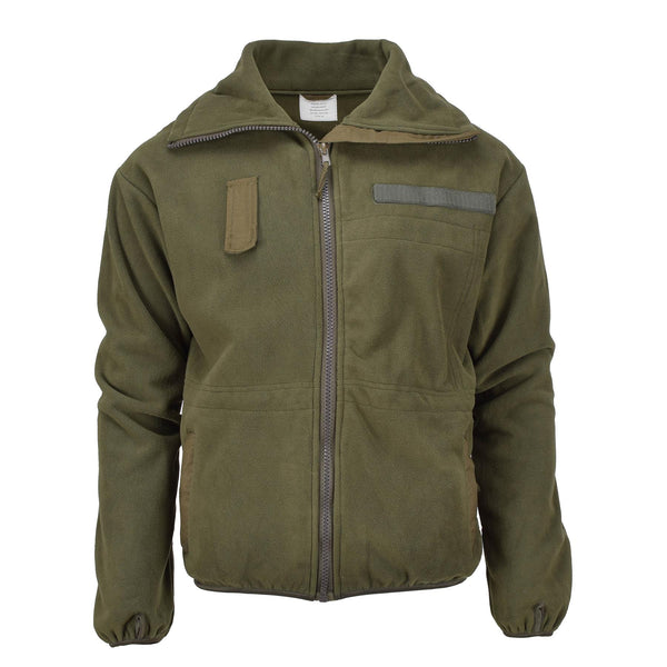 Blochl -merk Oostenrijkse militaire stijl fleece jas hoge nek vol ritssluiting ademend