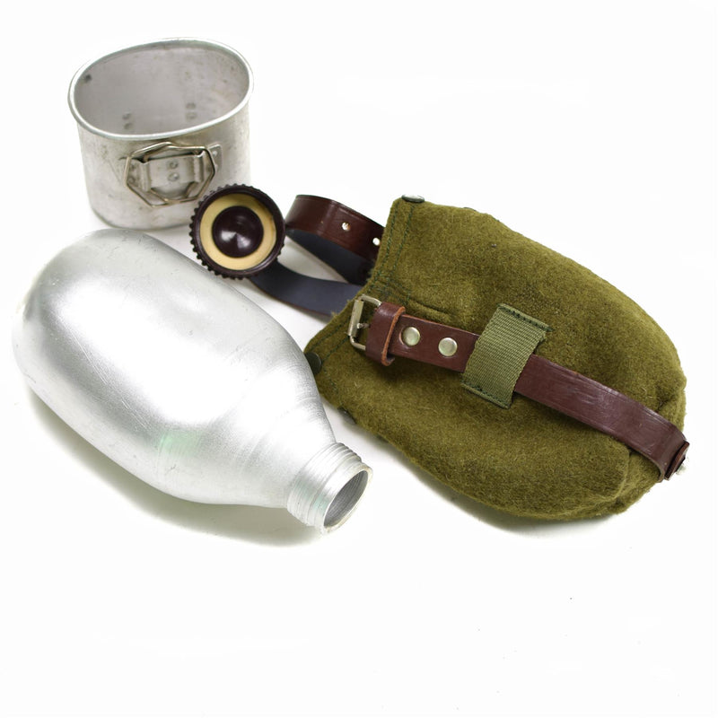 Echte Roemeens leger kantine Cup voelde dekking vintage retro waterbottle zoals nieuw