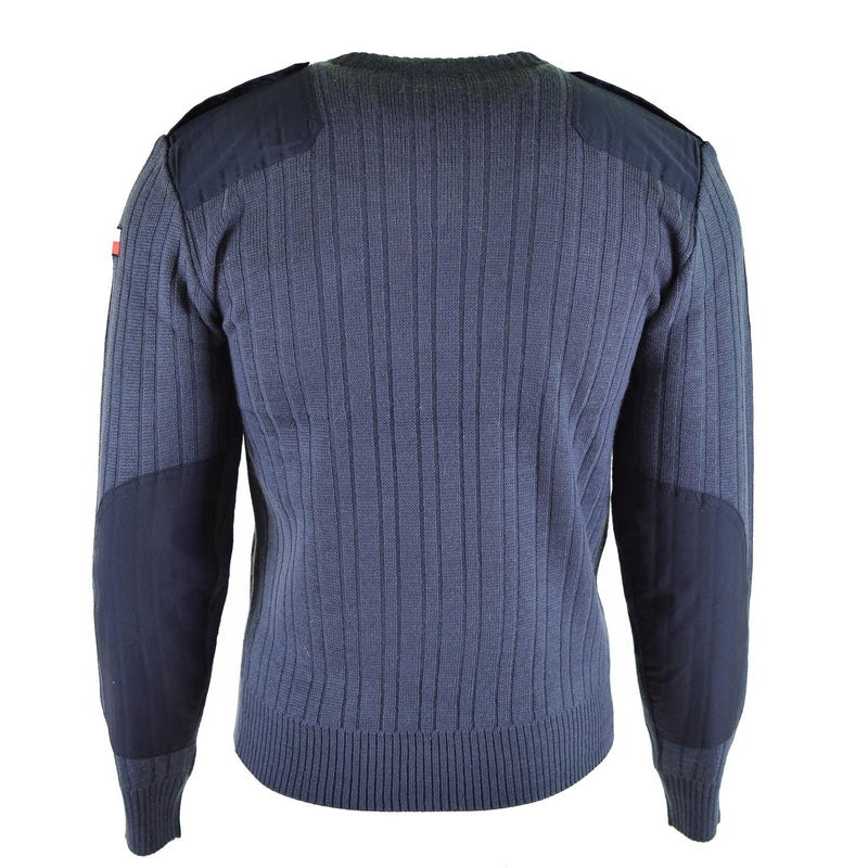Originele Tsjechische leger trui jumper M97 blauw wol v-neck militair surplus nieuw