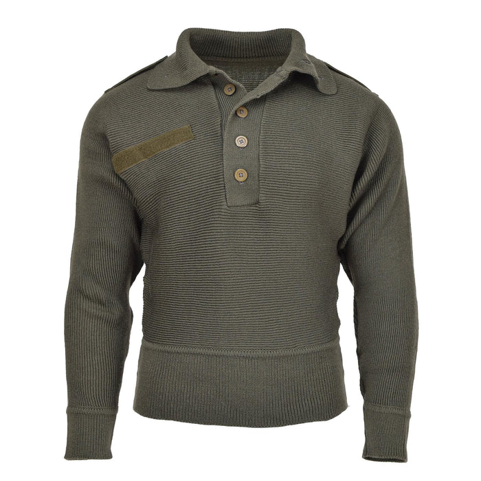 Originele Oostenrijkse militaire alpine pullover, ademende versterkte gebreide trui - GoMilitar