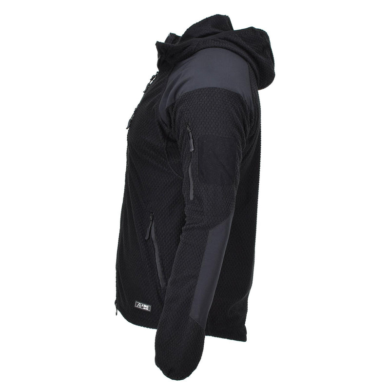 Blochl Brand Militaire stijl Thermal Jacket Fleece Hooded Hooded Black Nieuw