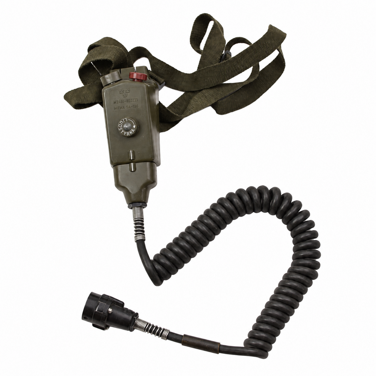 Originele Britse militaire Amplivox luchtvaartcommunicatie-headsetset vintage