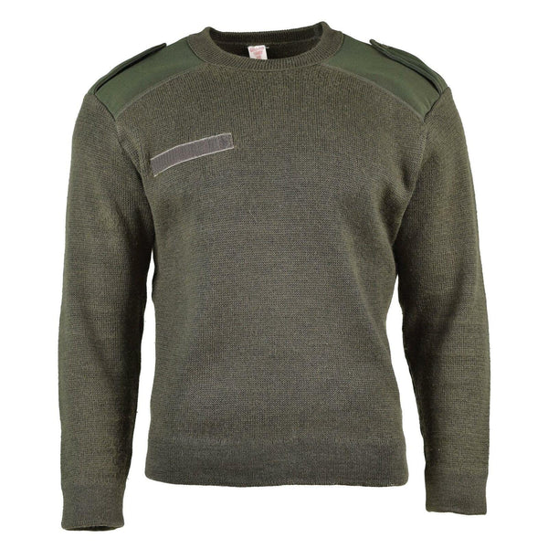 Echte Franse leger trui olijfcommando militaire mannen pullover ronde nek nieuw