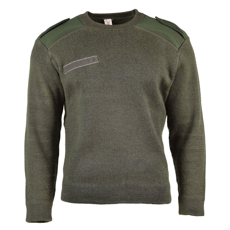 Echte Franse leger trui olijfcommando militaire mannen pullover ronde nek nieuw