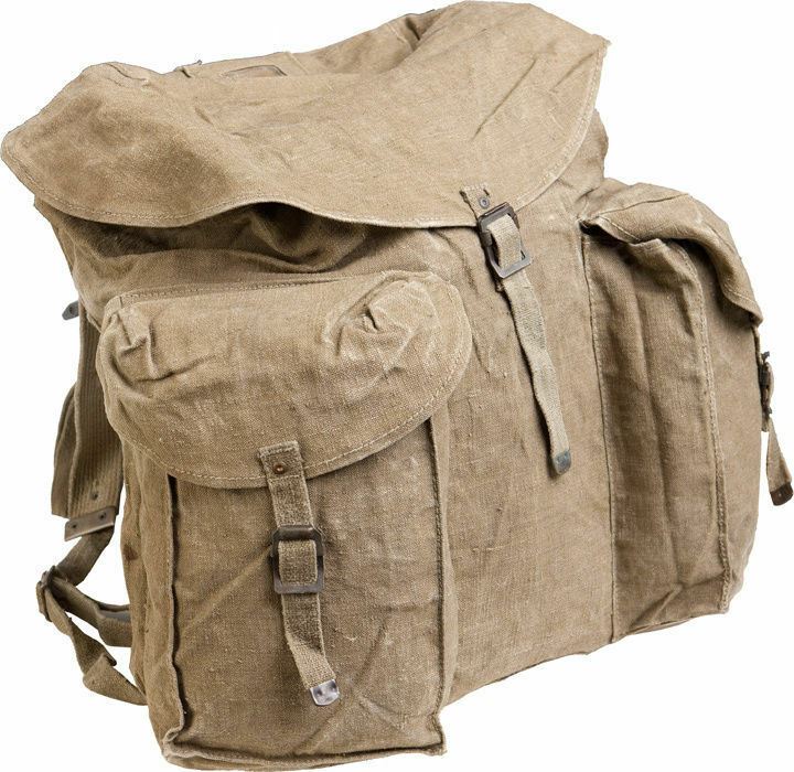 Origineel Italiaans leger Vintage Rucksack Mountain Big Canvas Bag XL -maat