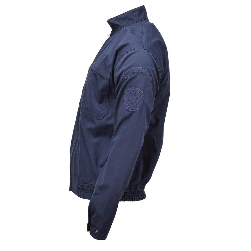 Echt Frans militair politiesportjas elastisch taille sportkleding shirt blauw