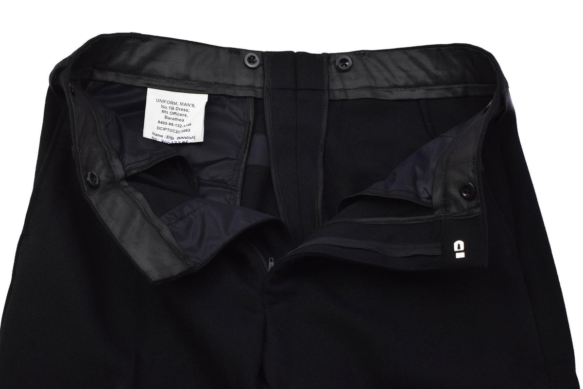 Originele Britse militaire kledingbroek Barathea 1B formele broek zwart