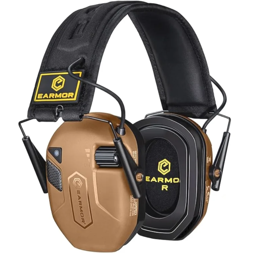 EARMOR M300T Elektronische gehoorbeschermer Bluetooth 22dB NRR Coyote Bruin