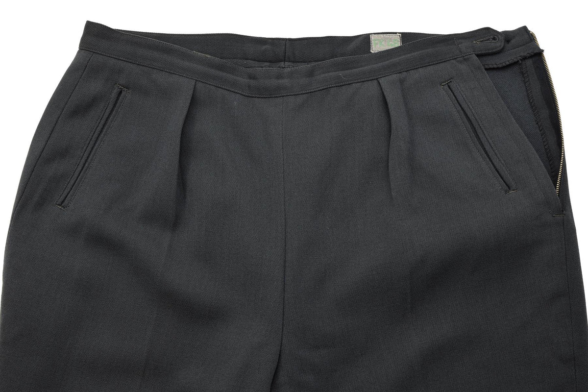 Originele Zweedse militaire formele broek met steekzakken en plooien aan de voorkant blauw