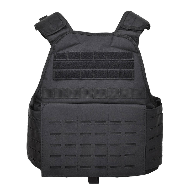 Mil-Tec laser gesneden tactische gevechtsplaatdrager militaire vest molle compactbaar zwart