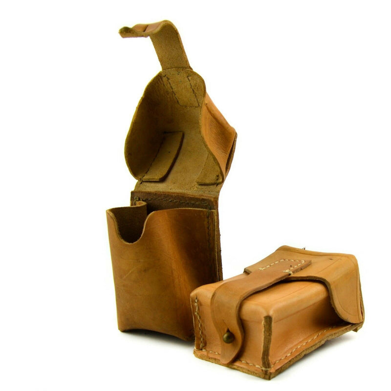 Origineel Tsjechisch Servisch Joegoslavisch leger Bruin lederen munitie MAG POUCH MAGAZINE