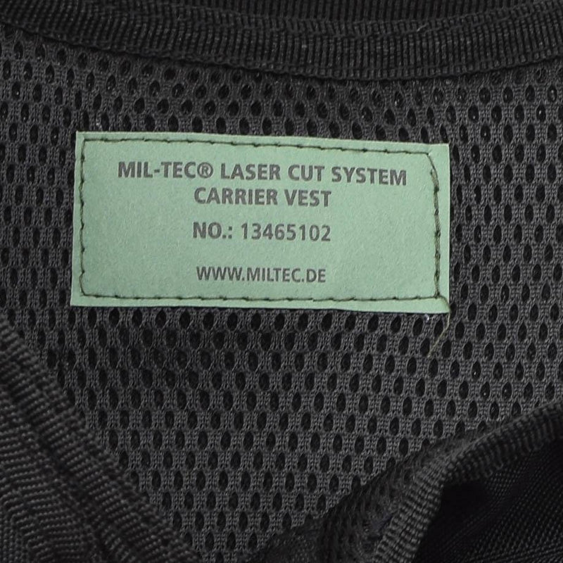 Mil-Tec laser gesneden tactische gevechtsplaatdrager militaire vest molle compactbaar zwart