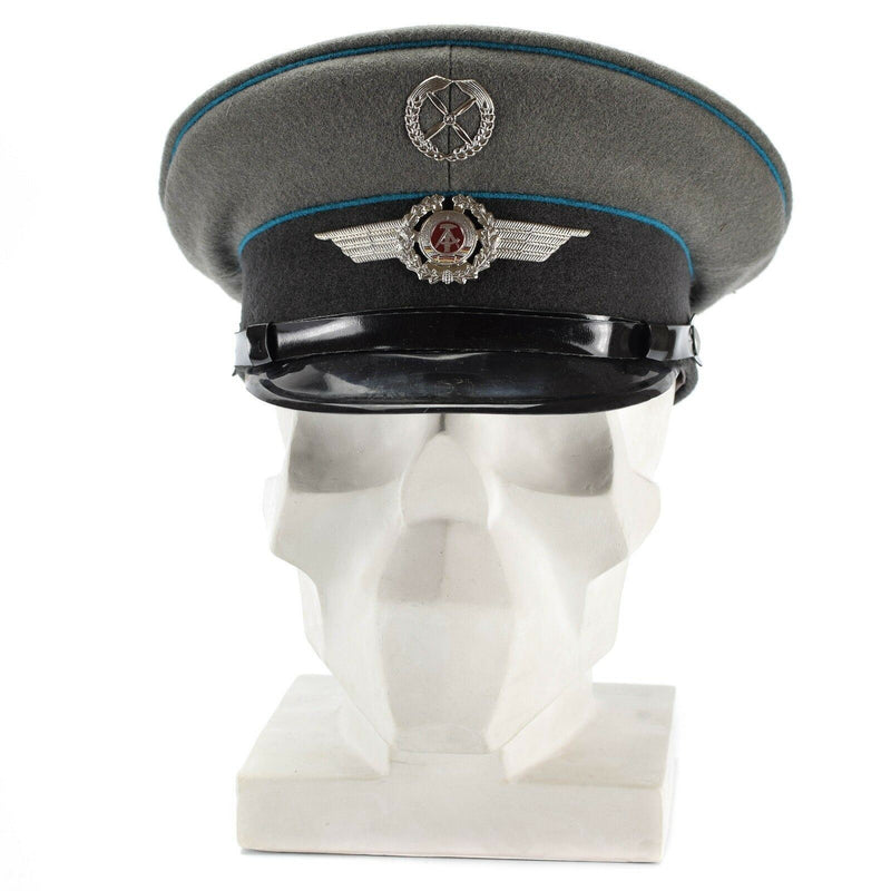 Oorspronkelijke Oost -Duitse NVA -leger Vizier Cap Air Forces Military Peaked Hat Nieuw