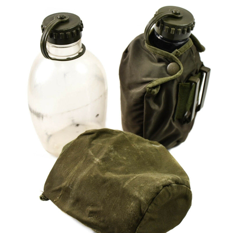 Origineel Oostenrijkse leger drink fles fles fles militaire kantine pot zakje