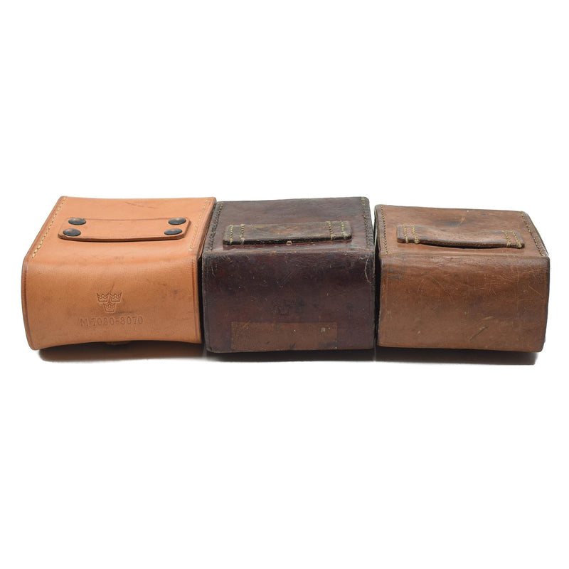 Origineel Zweeds militair hard lederen riem zakje Universal Magazine Bag Vintage
