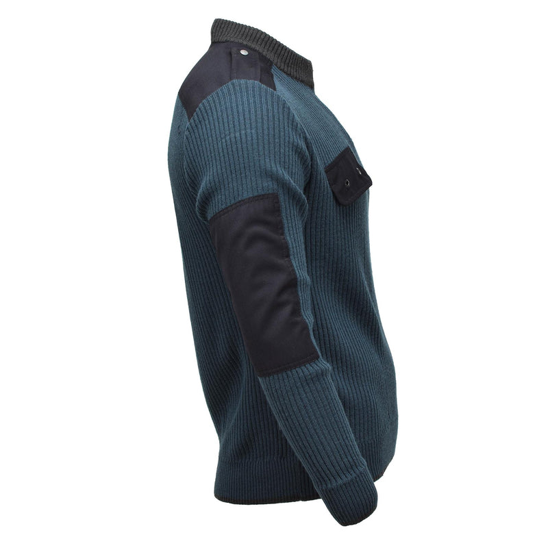 Echte Nederlandse militaire pullover RIB Gebreide koudweer blauw actieve wear trui