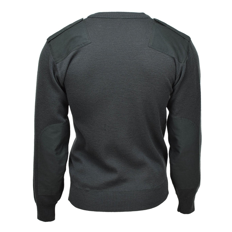 Echte Nederlandse leger trui pullover commando jumper v-neck pullover donkergroen