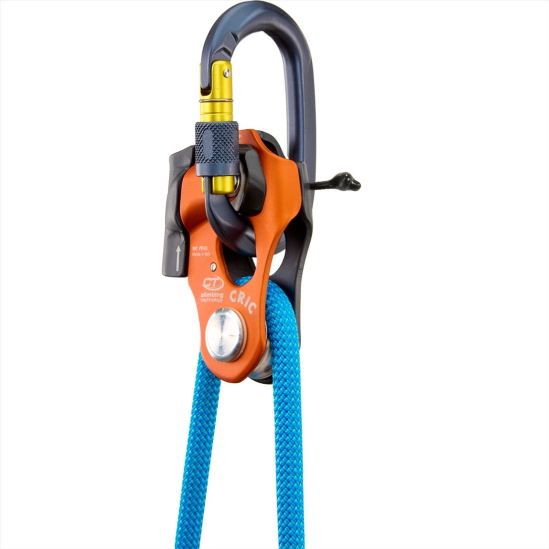 Klimtechnologie CRIC Progress Capture Pulley aluminium roestvrijstalen sinaasappel