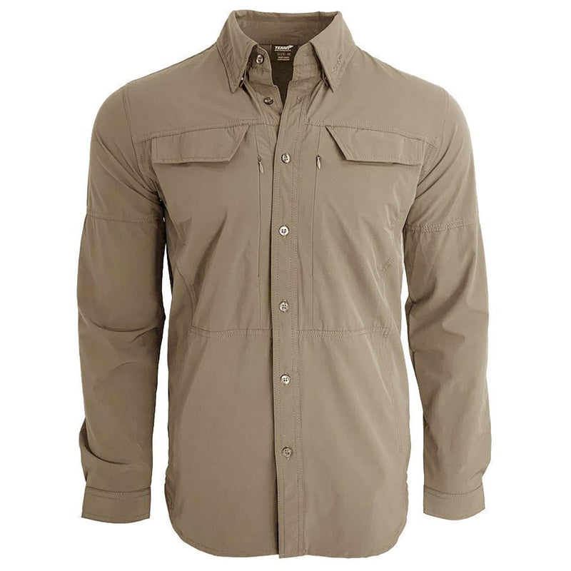 Texar Long Sleeve Military Shirt Slim Fit duurzame kledingklassiek Legeroverhemden