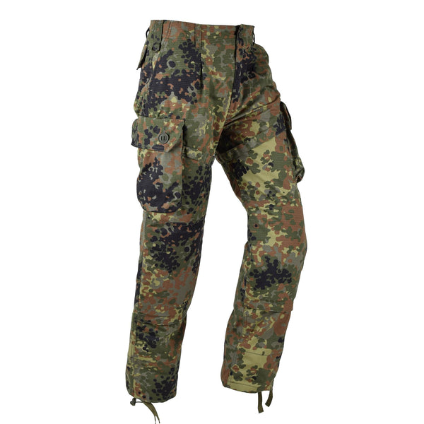 Tacgear Brand Duitse legerstijl Field Cargo Combat Pants Flecktran Camo Ripstop