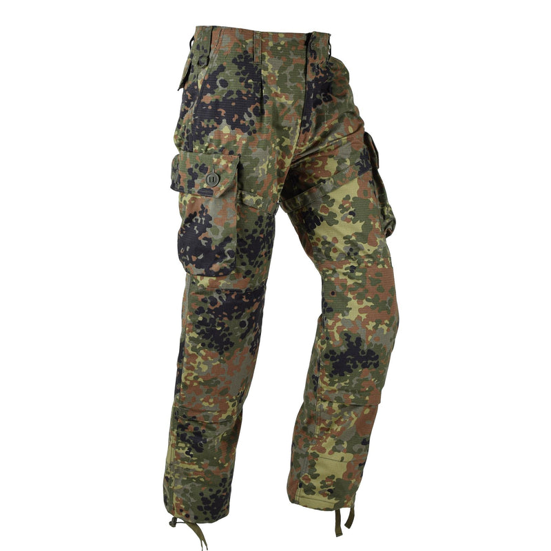 Tacgear Brand Duitse legerstijl Field Cargo Combat Pants Flecktran Camo Ripstop
